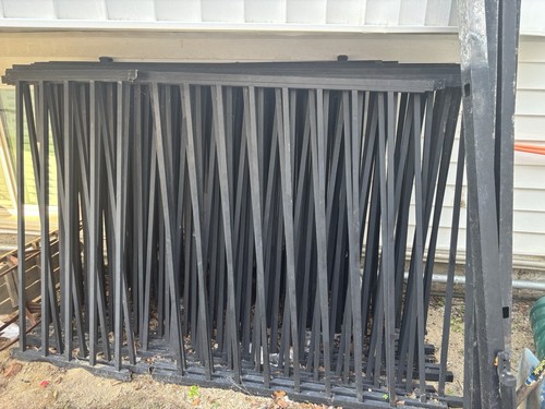 Black iron fencing - black,